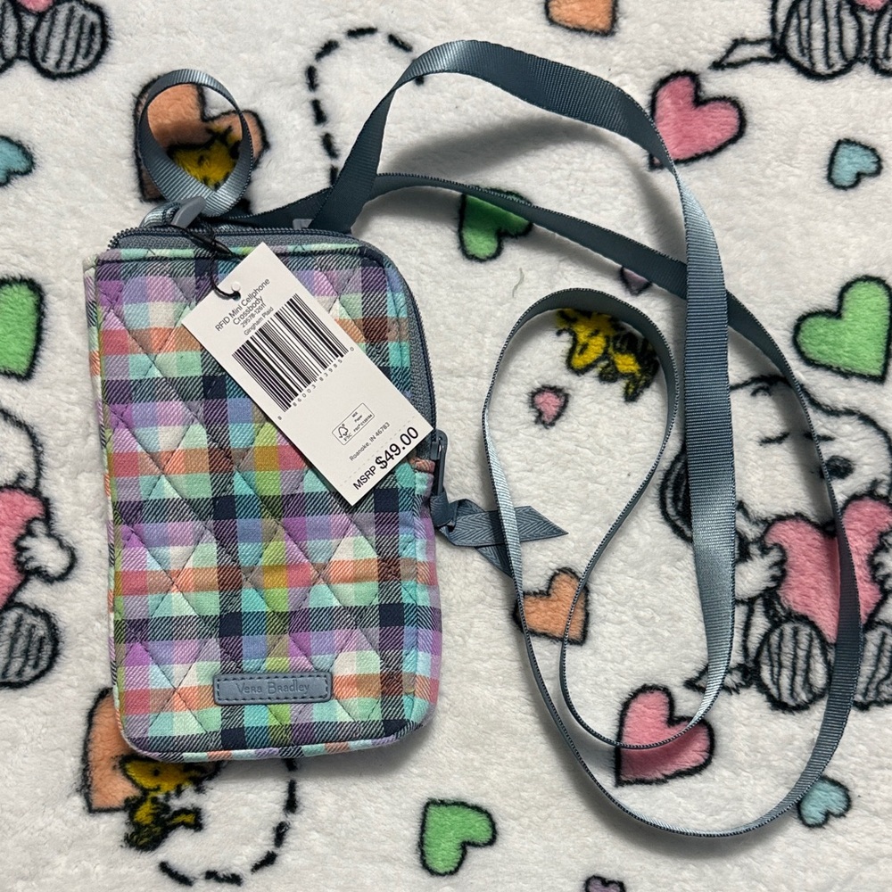 Vera Bradley Pastel Plaid Crossbody Bag